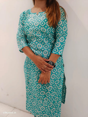 Soft dupion silk kurti