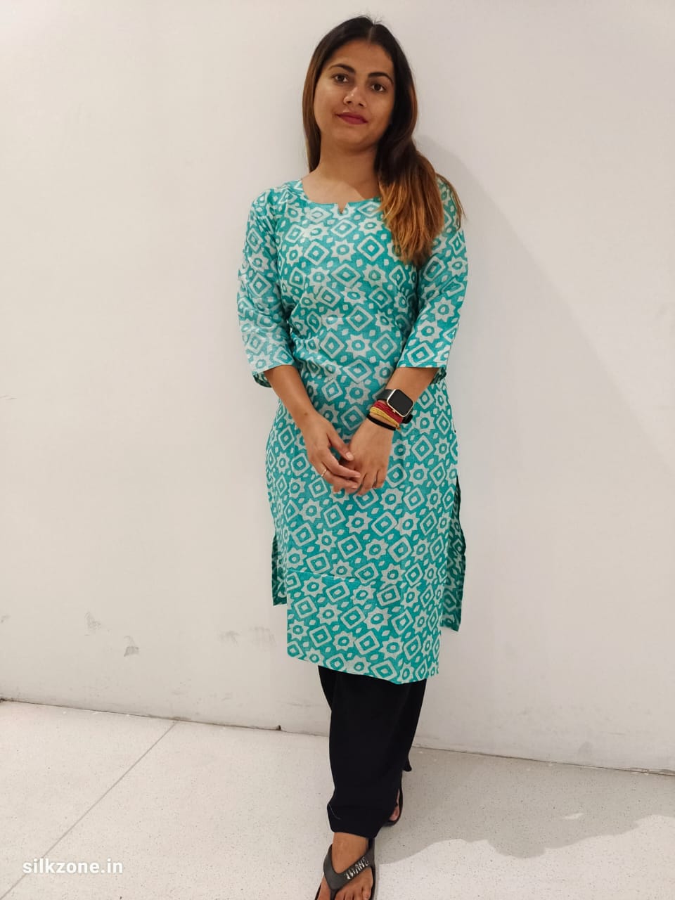 Soft dupion silk kurti