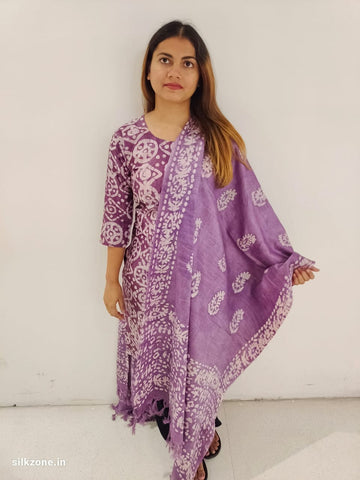 Soft dupion silk suit