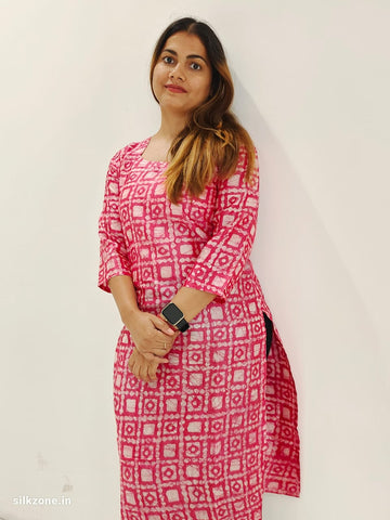 Soft dupion silk kurti