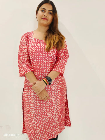 Soft dupion silk kurti