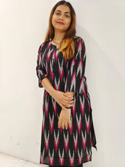 Ikkat cotton kurti