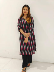 Ikkat cotton kurti
