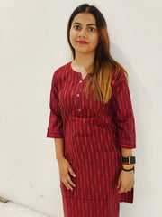 Ikkat cotton kurti