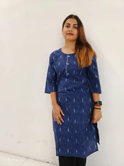 Ikkat cotton kurti