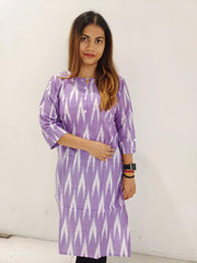 Ikkat cotton kurti