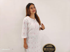 Ikkat cotton kurti