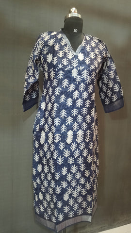 Linen long kurti