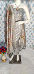 Top and dupatta fabric banarasi chandari silk dovi suit resam work