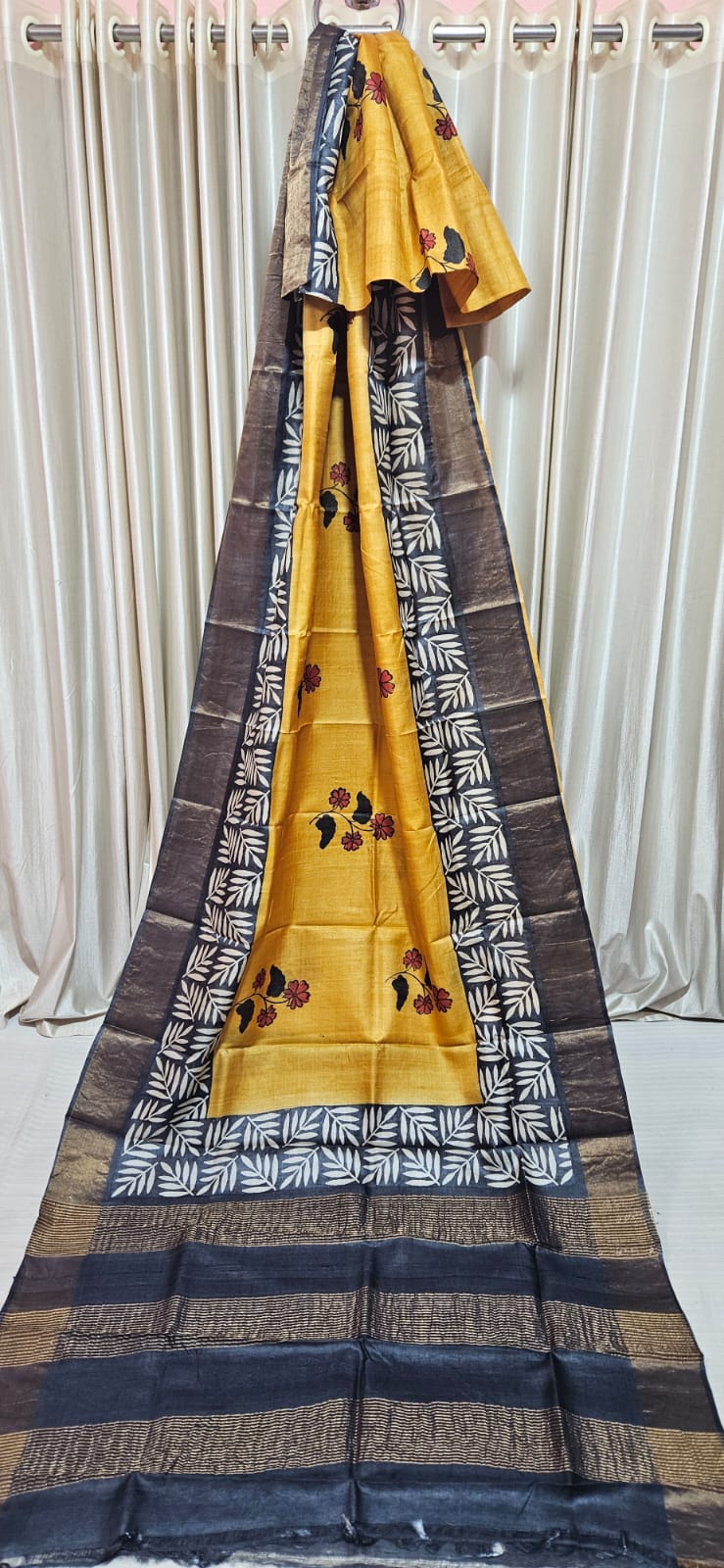 Pure tussar silk Print saree