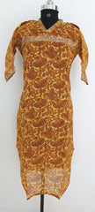 Pure linen kurti long disign