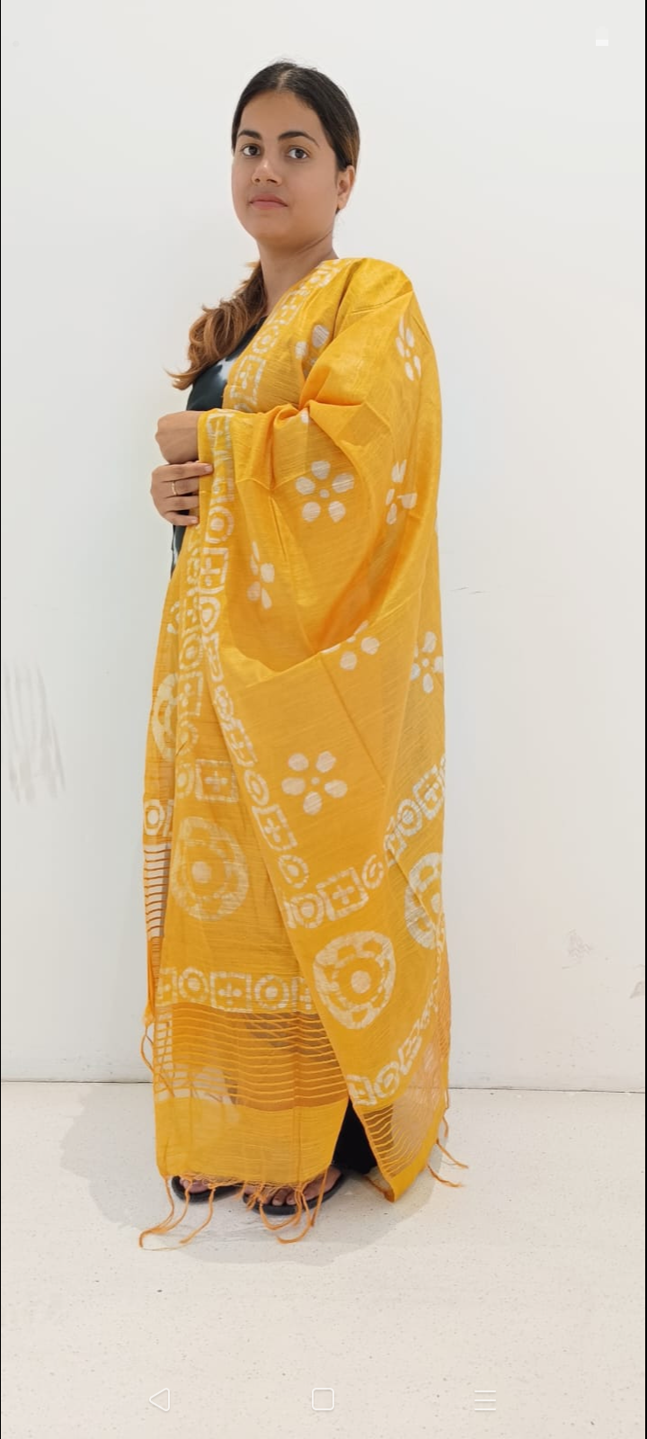 Soft silk batik dupatta