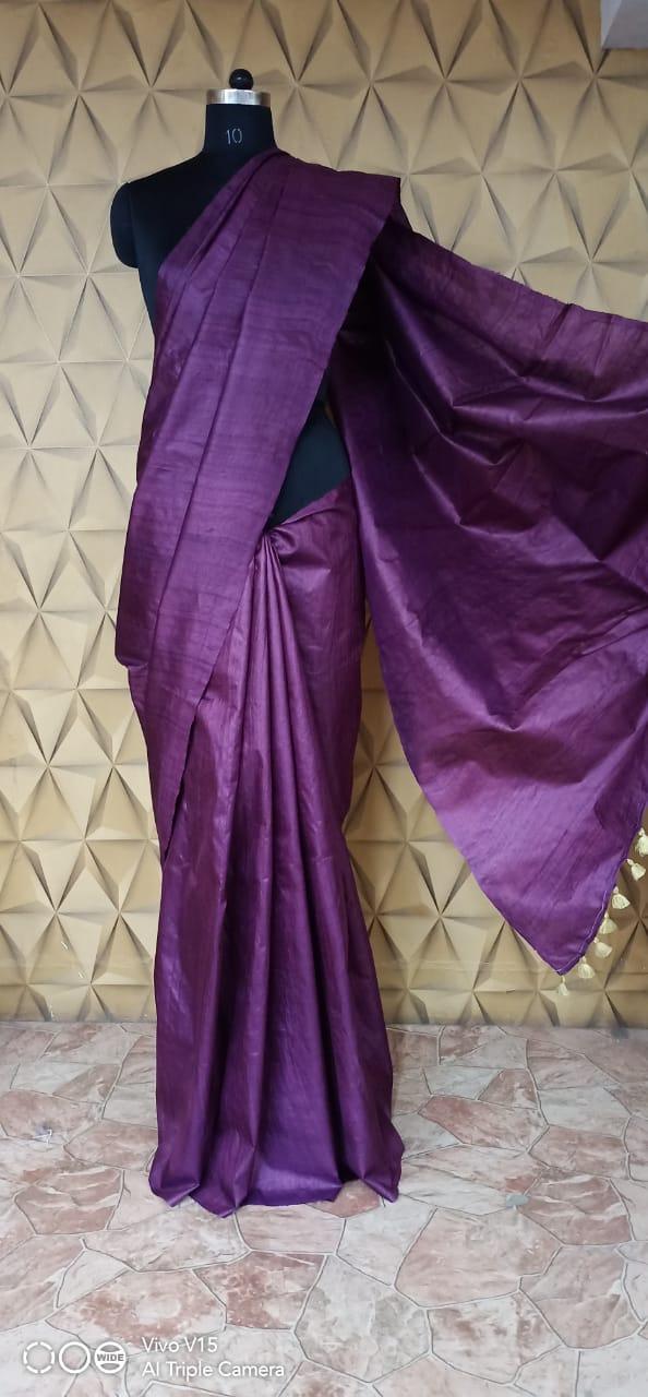 Tussar silk saree silkzon.in