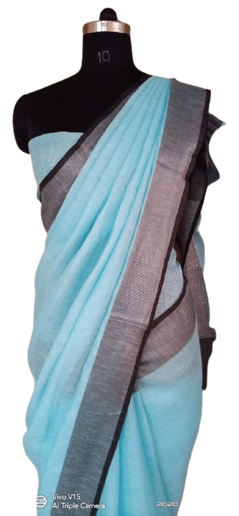 Linen saree silkzon.in
