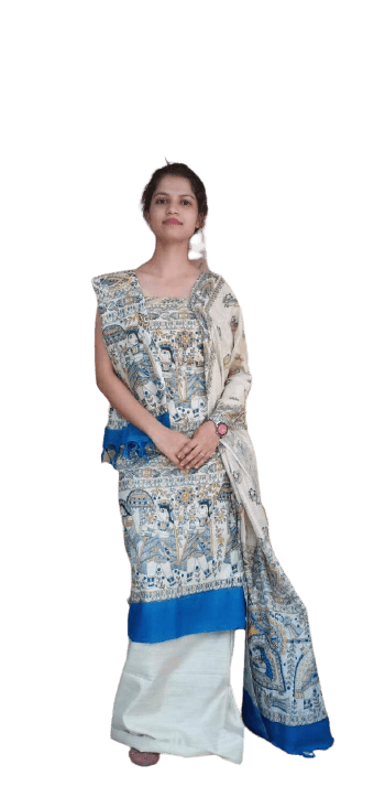 Cotton Madhubani Dress silkzon.in