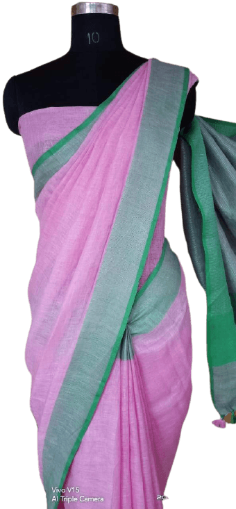 Linen saree silkzon.in