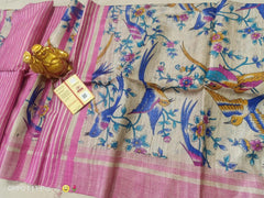 TUSSAR SILK PRINT SAREE