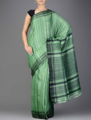 Tussar ghicha silk saree silkzon.in