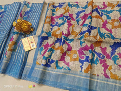 TUSSAR SILK PRINT SAREE