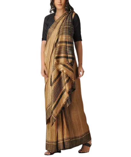 Tussar ghicha silk saree silkzon.in