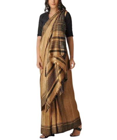 Tussar ghicha silk saree silkzon.in