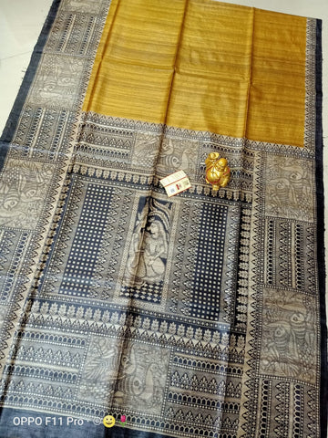 Tussar Madhubani Silk Saree silkzon.in