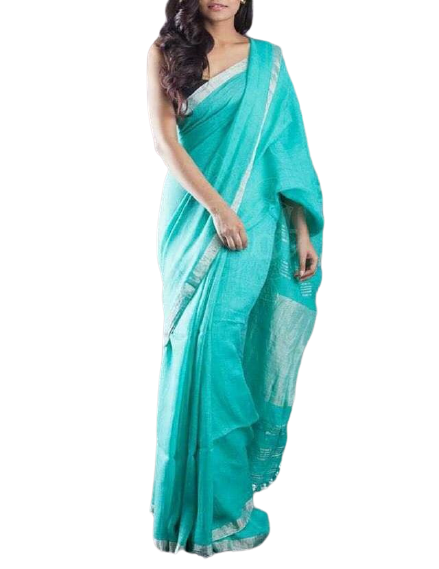 Linen saree silkzon.in