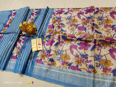 TUSSAR SILK PRINT SAREE