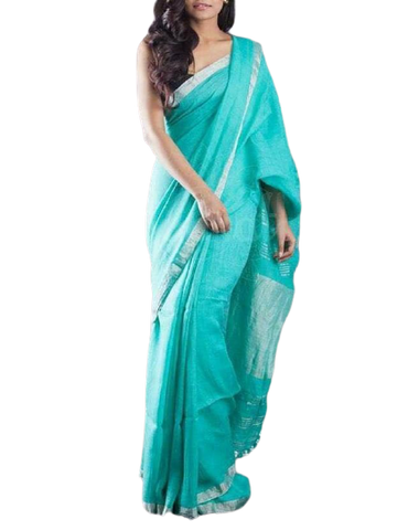 Linen saree silkzon.in