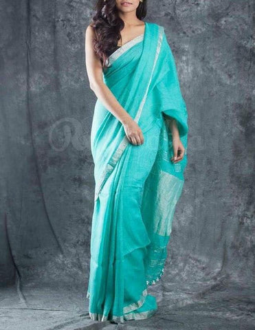 Linen saree silkzon.in