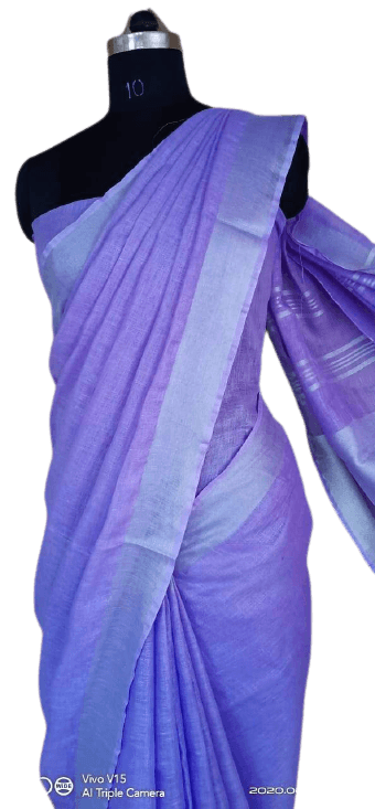 Linen saree silkzon.in