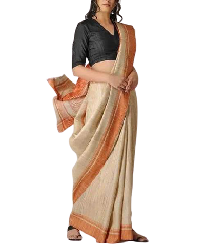 Tussar ghicha silk saree silkzon.in