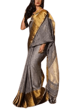 Linen saree silkzon.in