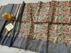 TUSSAR SILK PRINT SAREE