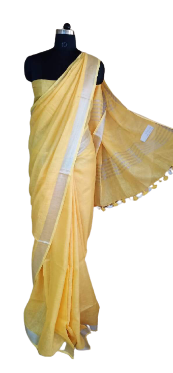 Linen saree silkzon.in