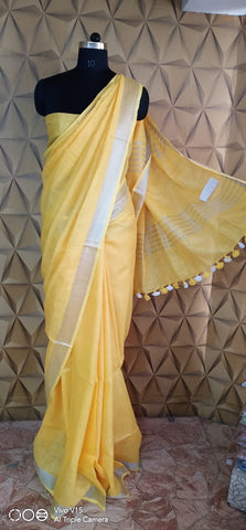 Linen saree silkzon.in