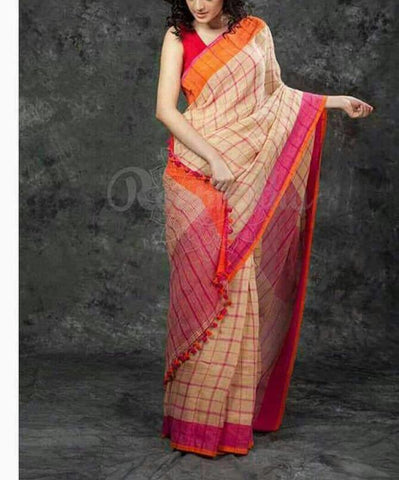 Linen saree silkzon.in