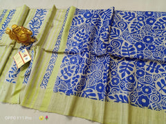 TUSSAR SILK PRINT SAREE