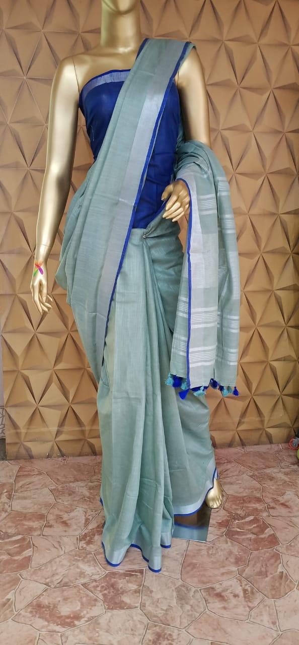 Khadi cotton saree silkzon.in
