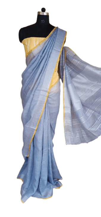 Linen saree silkzon.in