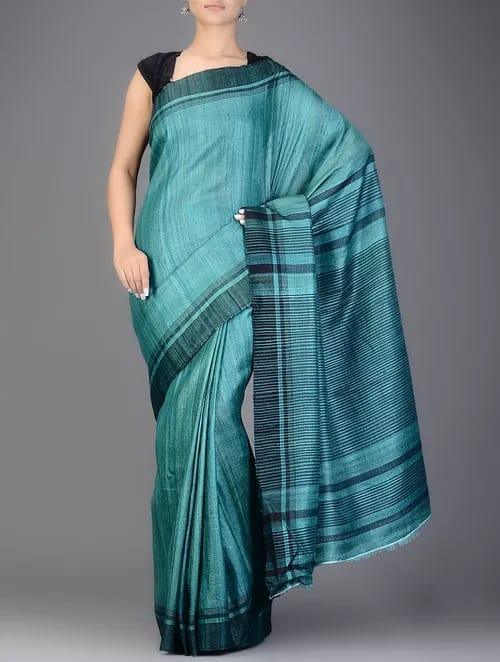 Tussar ghicha silk saree silkzon.in