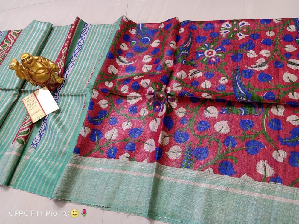 TUSSAR SILK PRINT SAREE