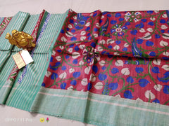 TUSSAR SILK PRINT SAREE