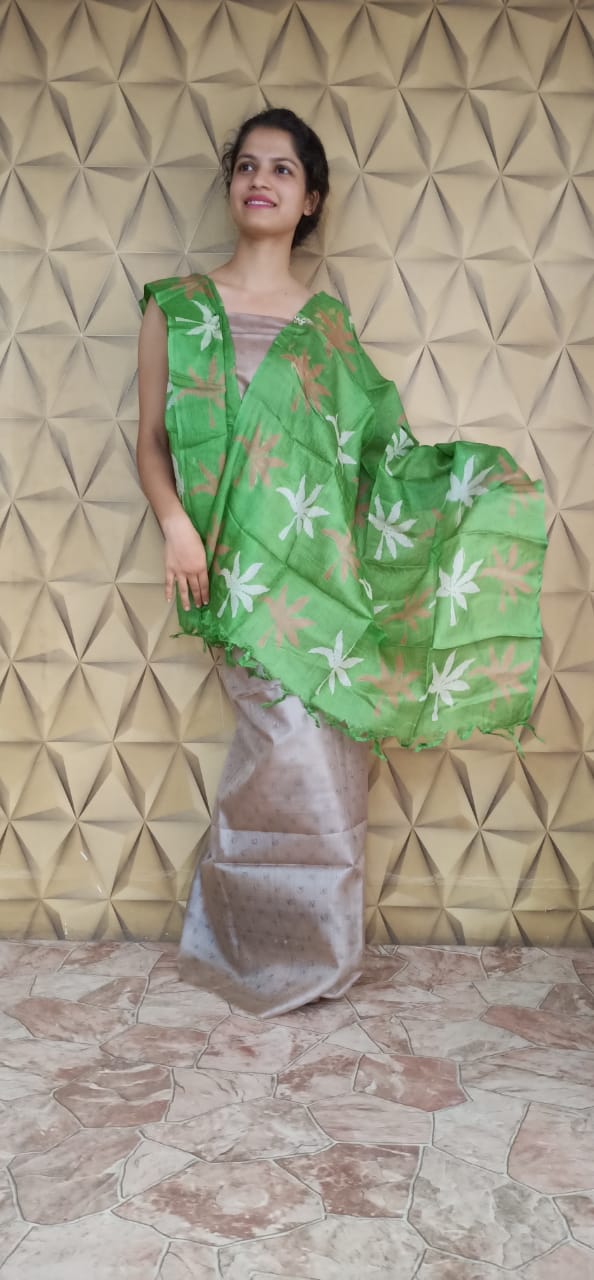 Tussar silk dupatta silkzon.in