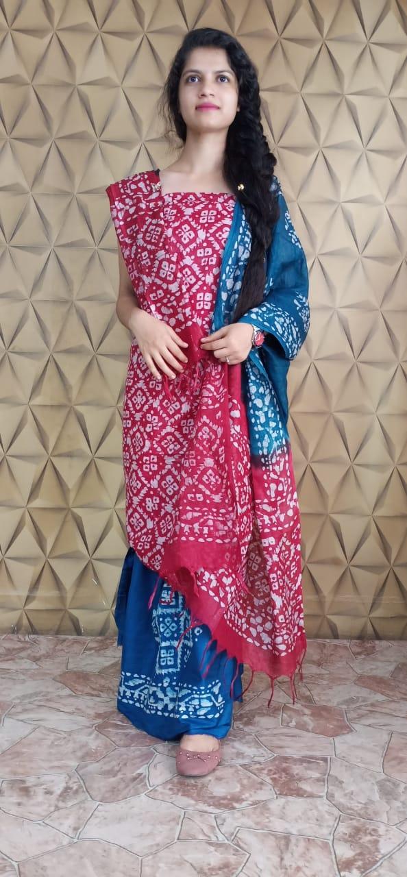 Linen print suit silkzon.in