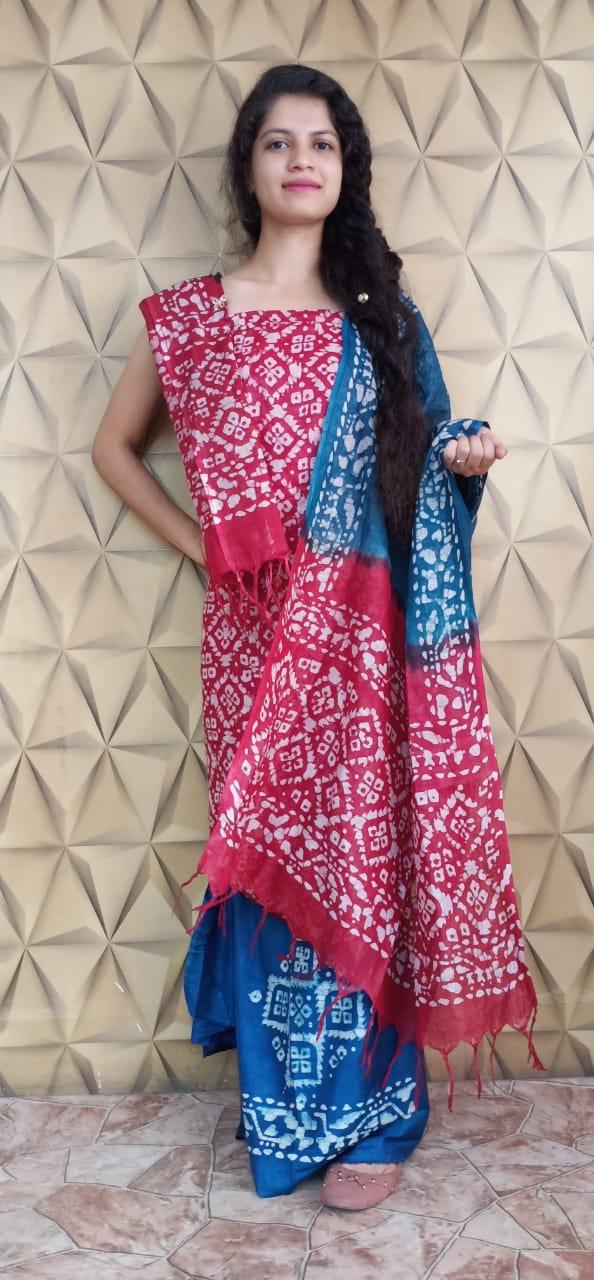 Linen print suit silkzon.in