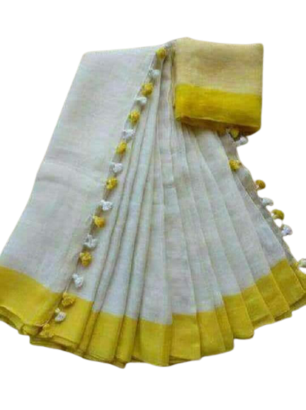 Linen saree silkzon.in