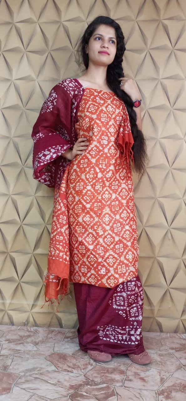 Linen print suit silkzon.in