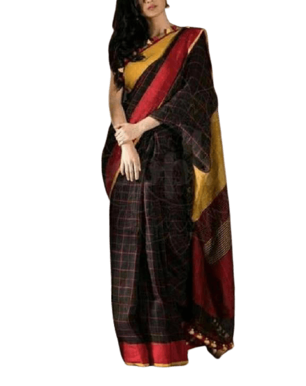 Linen saree silkzon.in