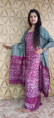 Linen print suit silkzon.in